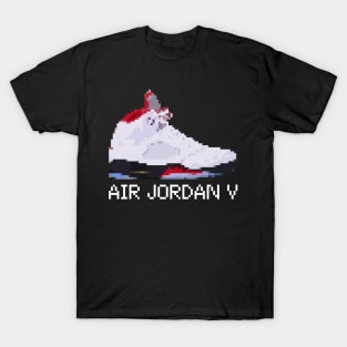 AIR JORDAN V RETRO PIXELATED ART SHOE COLLECTION T-Shirt